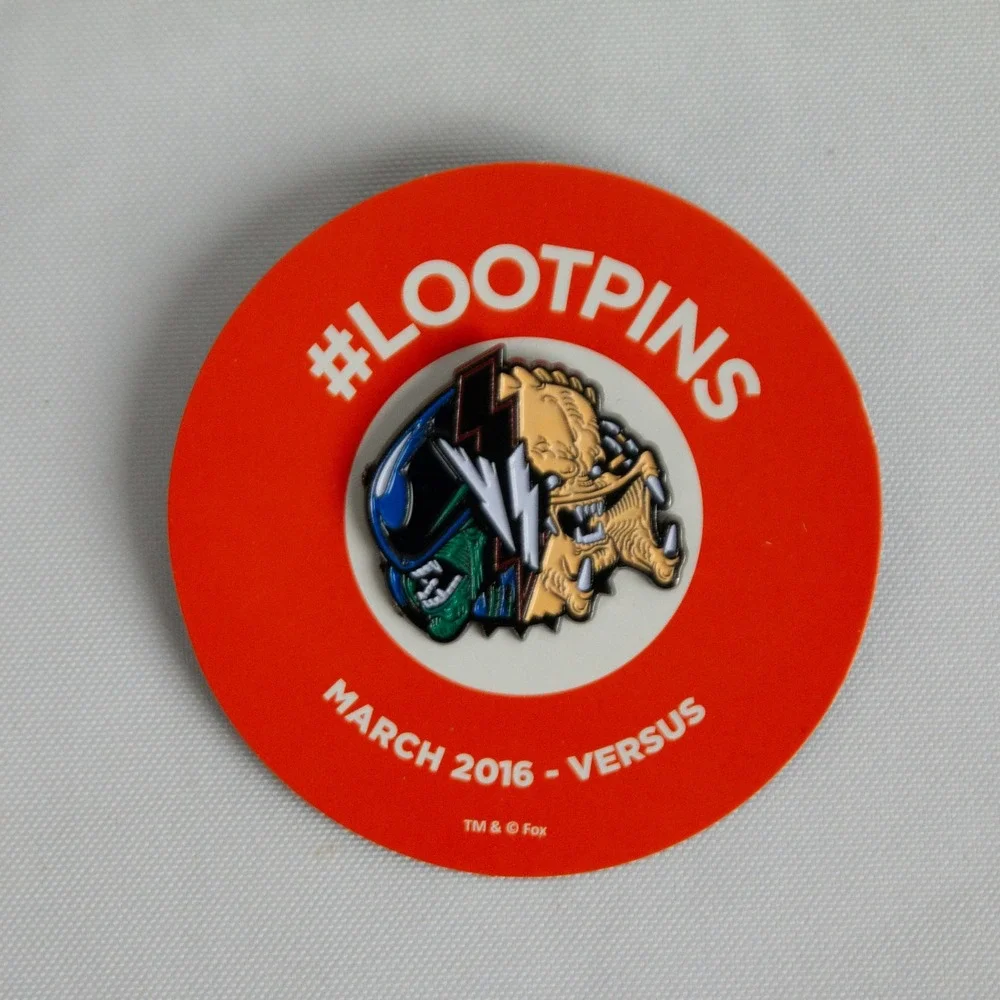 Loot Crate Alien vs Predator Enamel Pin March 2016 Versus LootPins AVP Sci-Fi